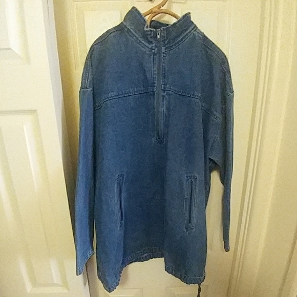 denim pullover jacket